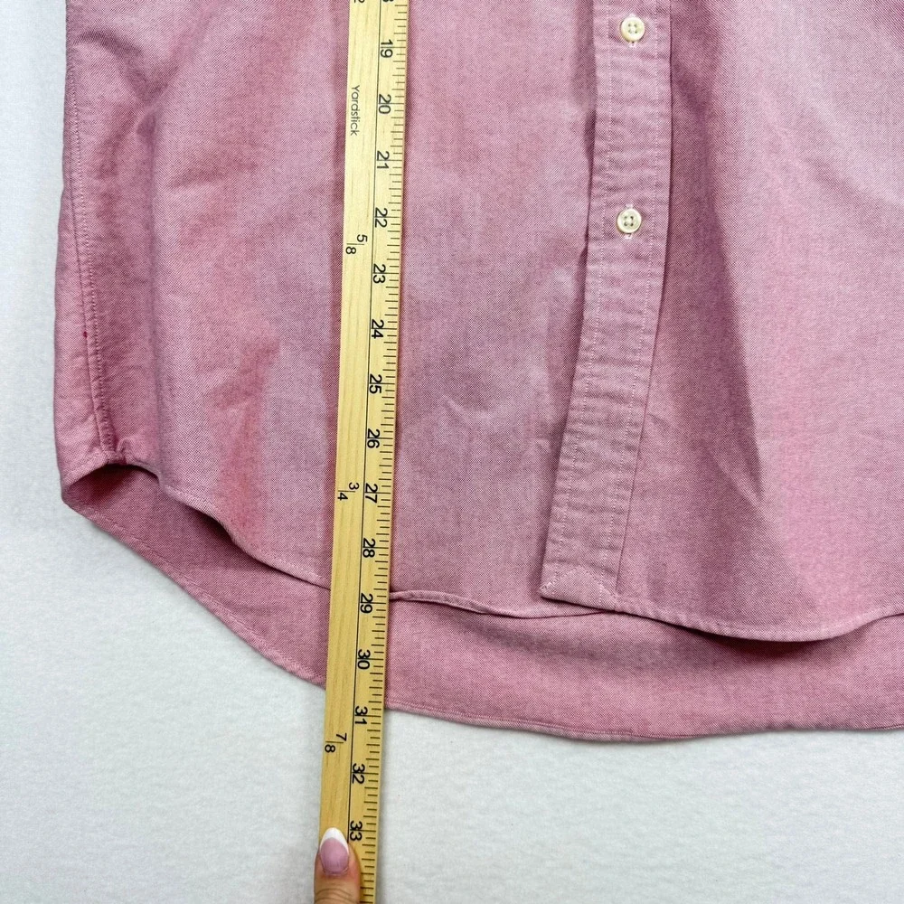 Polo Ralph Lauren Mens Pink Oxford Button Down Shirt Large Long Sleeve Pony Logo